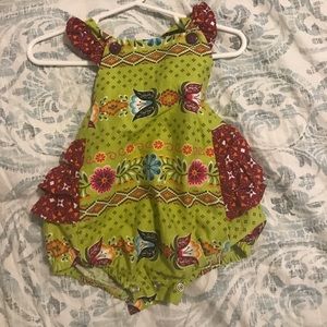 3-6 mo ricrac and ruffles bubble